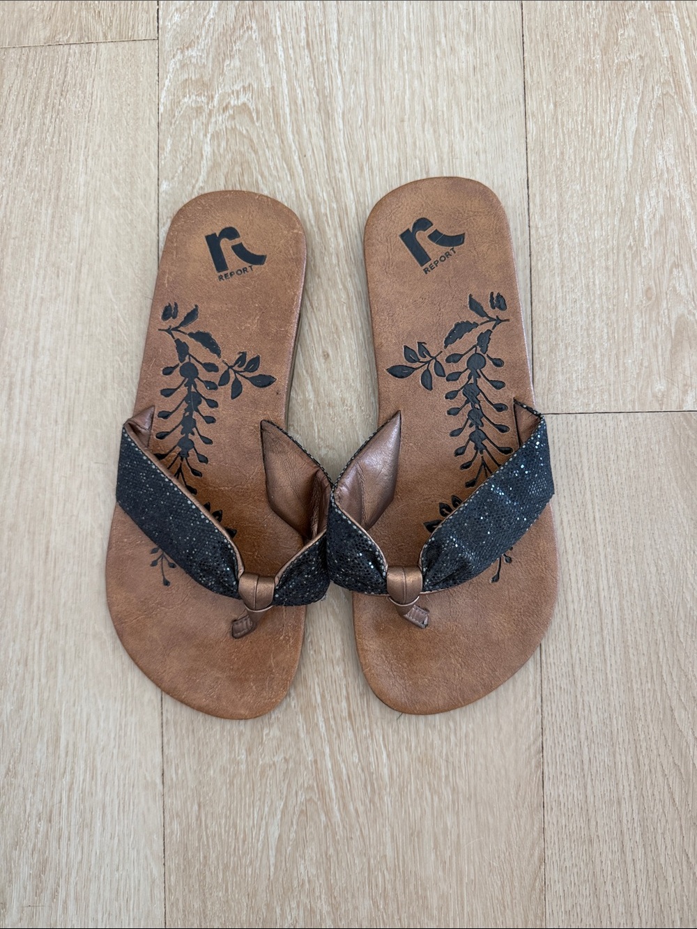 Glitter flip flops